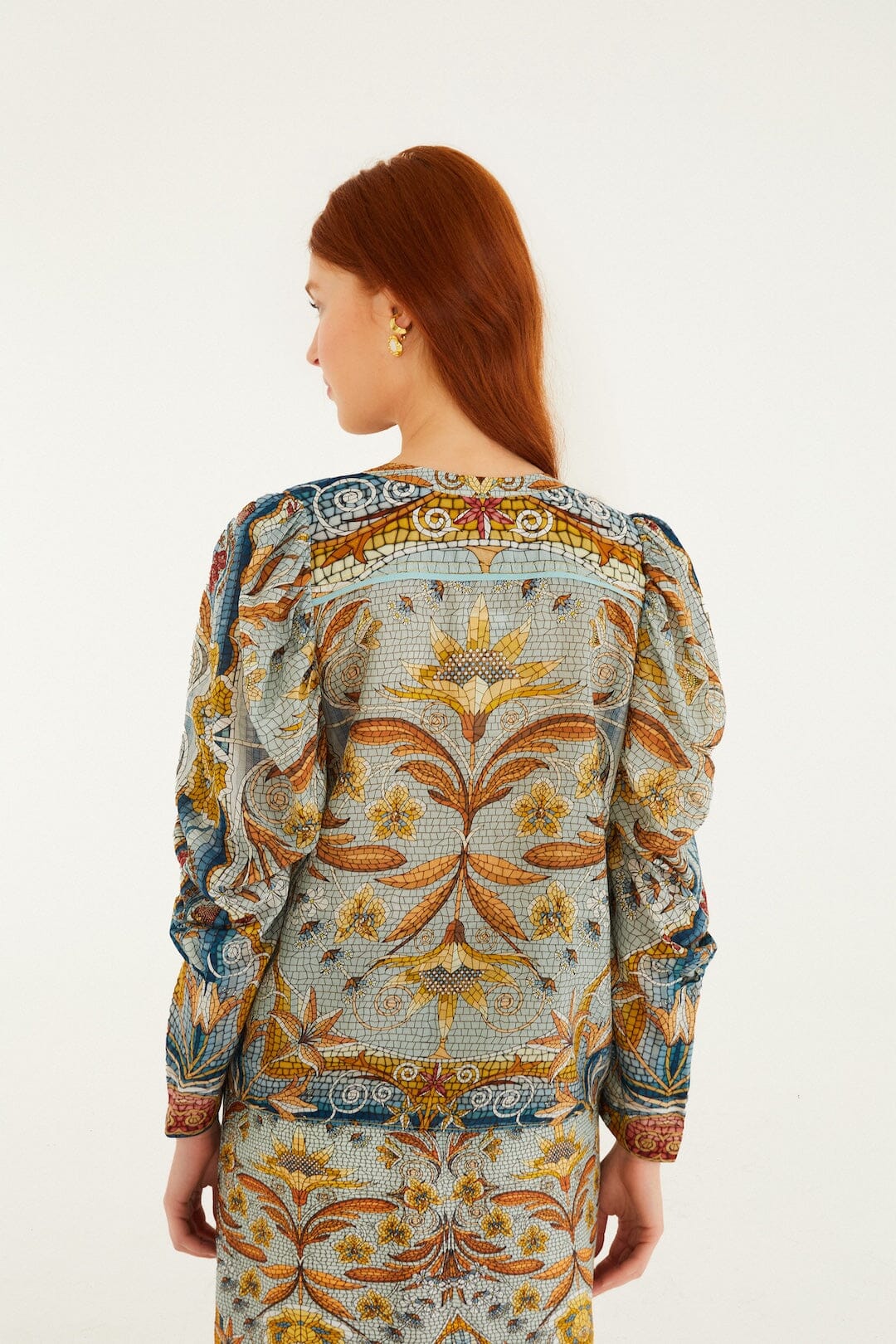 Farm Rio Mosaic Garden Blouse
