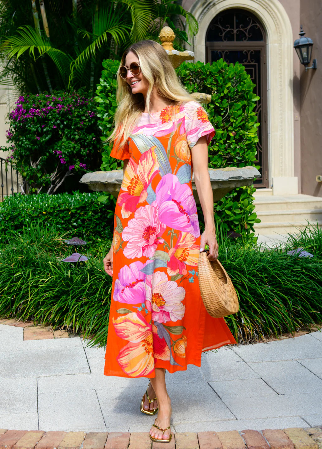 Elizabeth James Tess Midi- Sunset Bloom