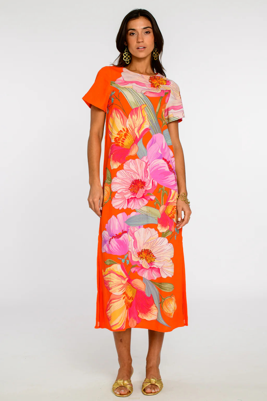 Elizabeth James Tess Midi- Sunset Bloom