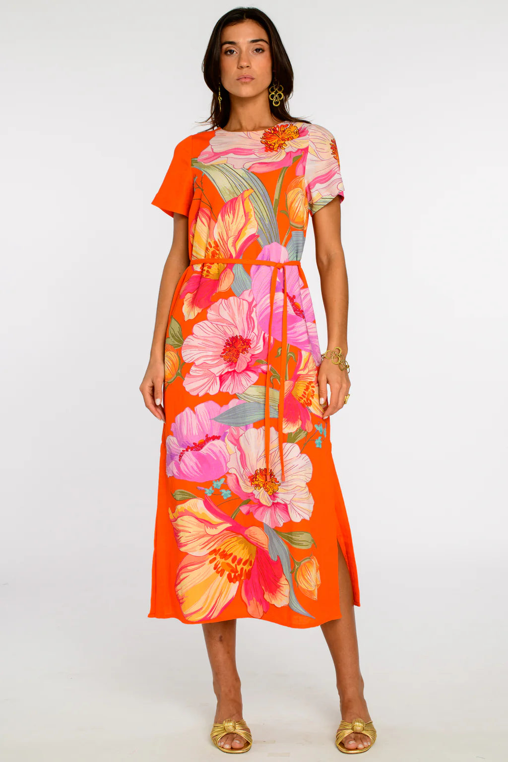 Elizabeth James Tess Midi- Sunset Bloom