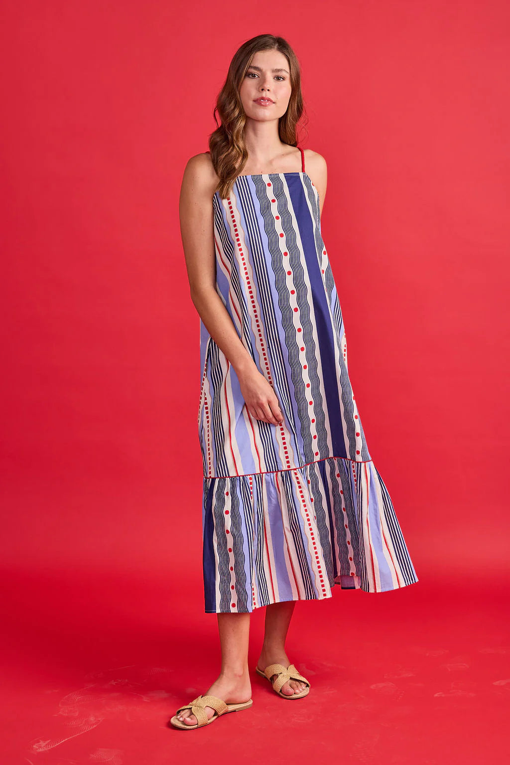 Double A Liberty Dress- multi stripe