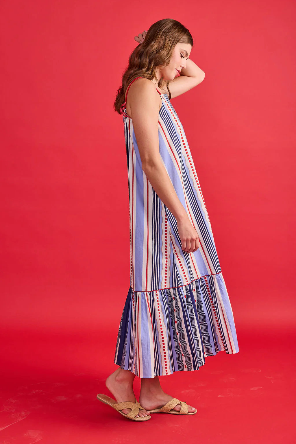 Double A Liberty Dress- multi stripe