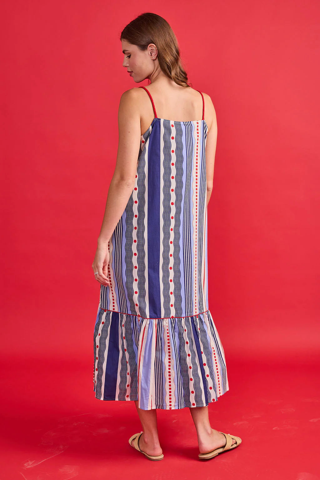 Double A Liberty Dress- multi stripe