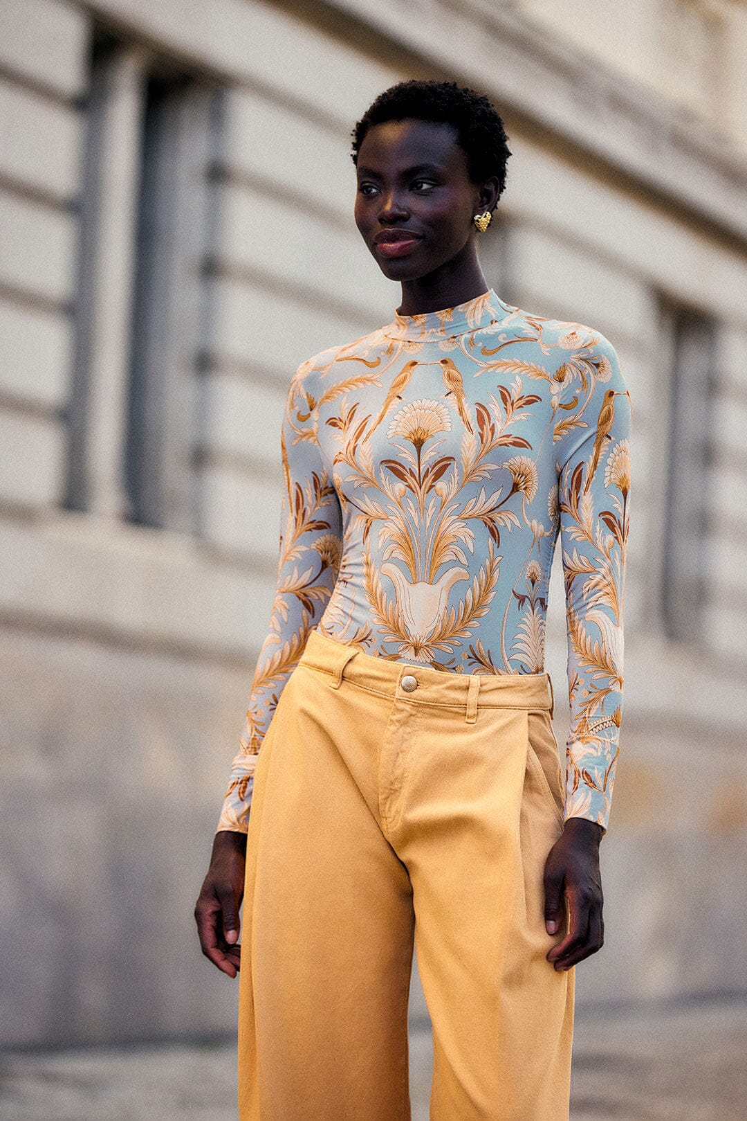 Farm Rio Blooming Garden Jersey Blouse