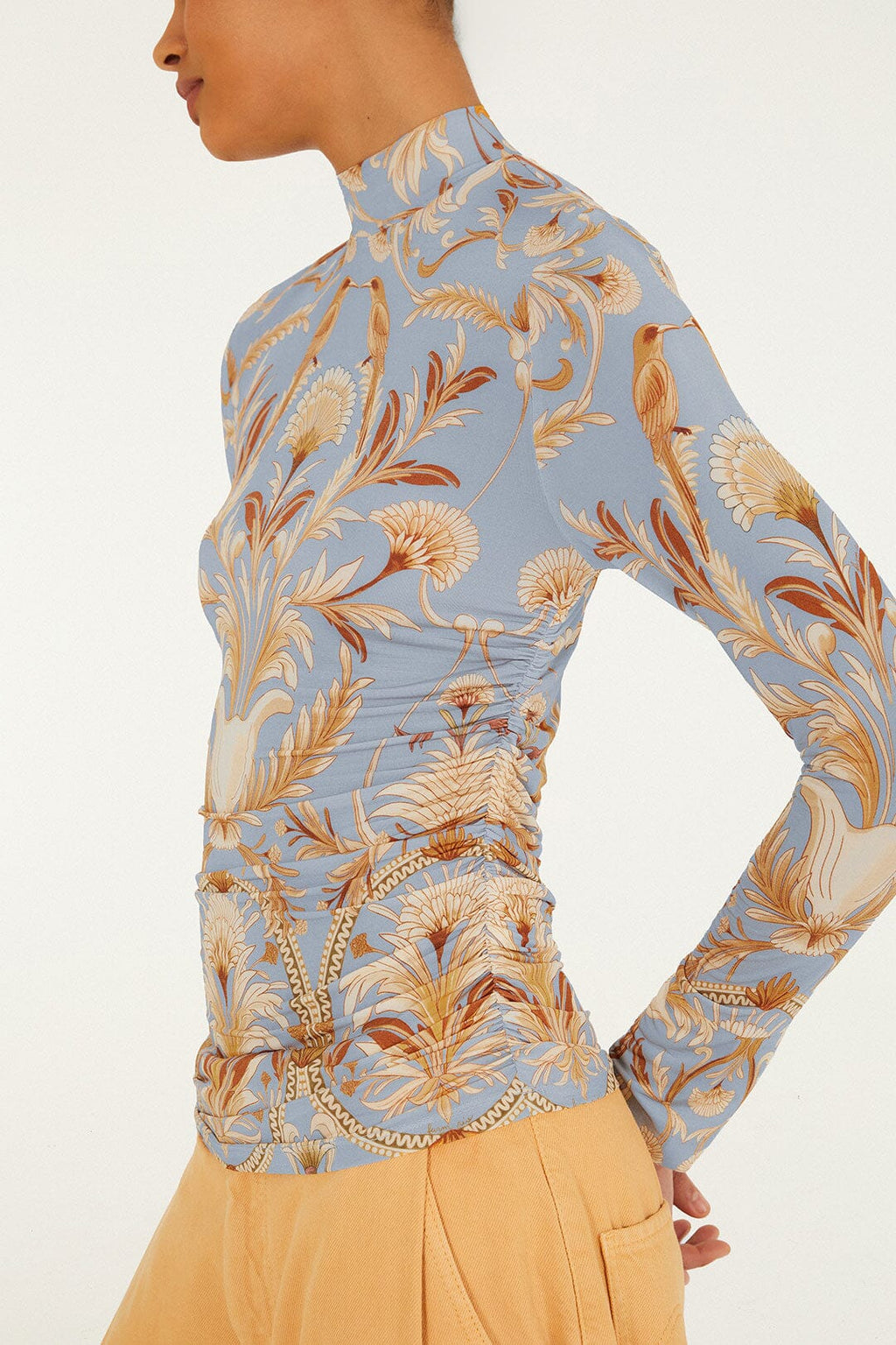 Farm Rio Blooming Garden Jersey Blouse