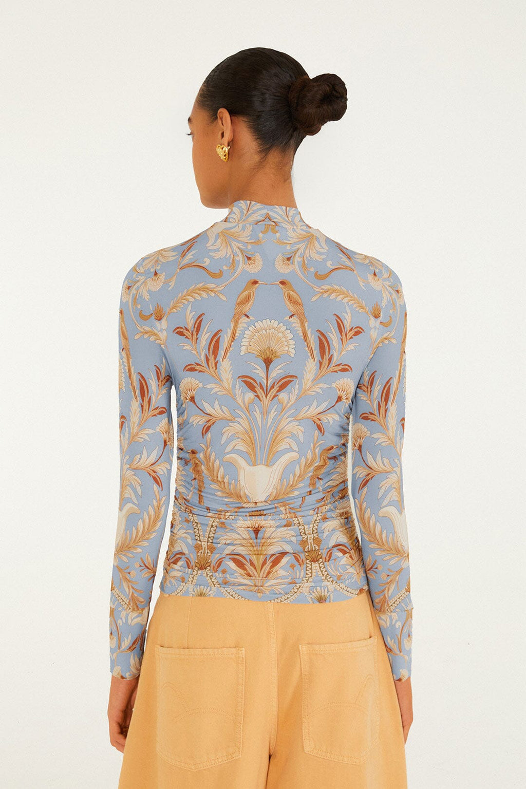 Farm Rio Blooming Garden Jersey Blouse