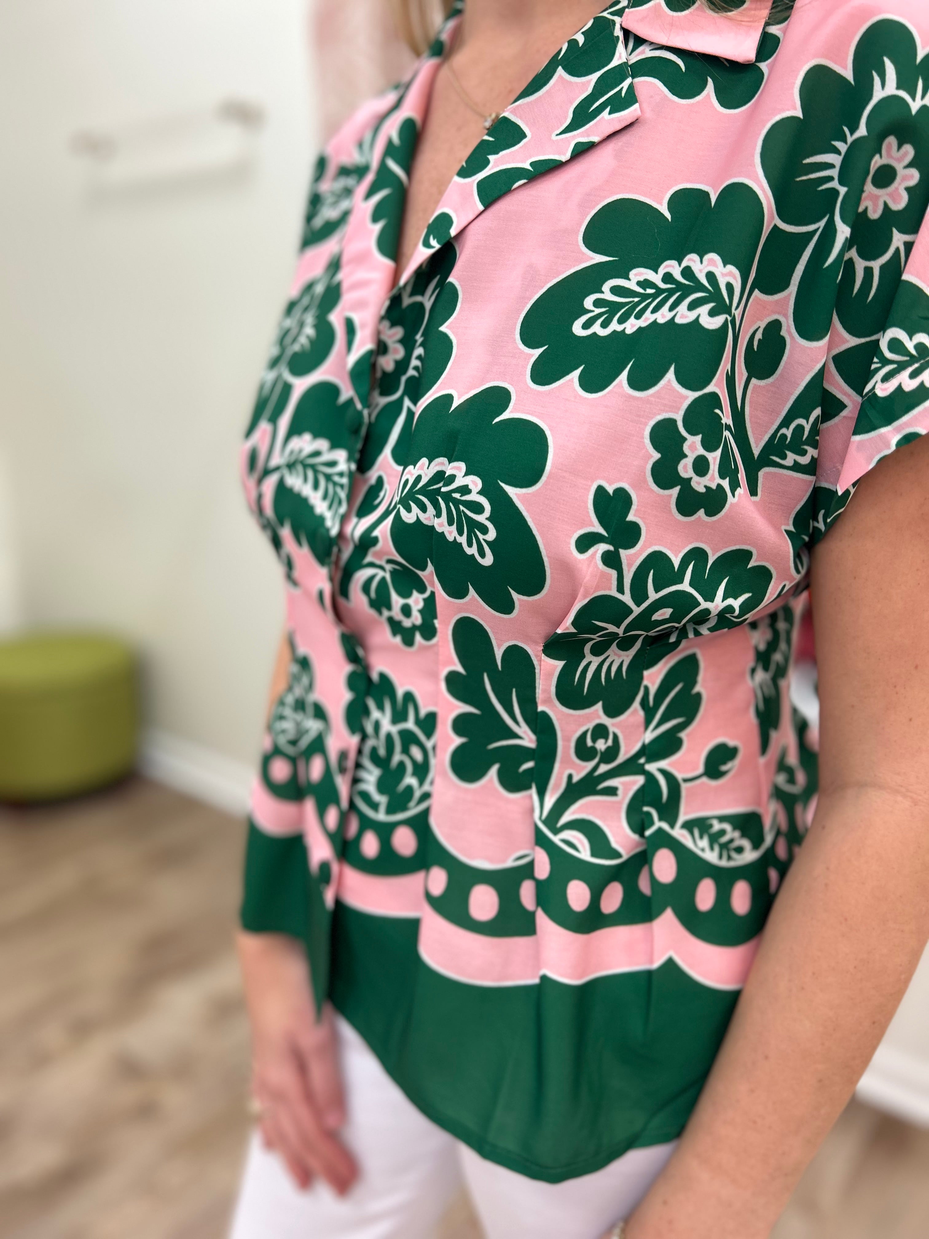 Joy Joy Waist Pleated Blouse