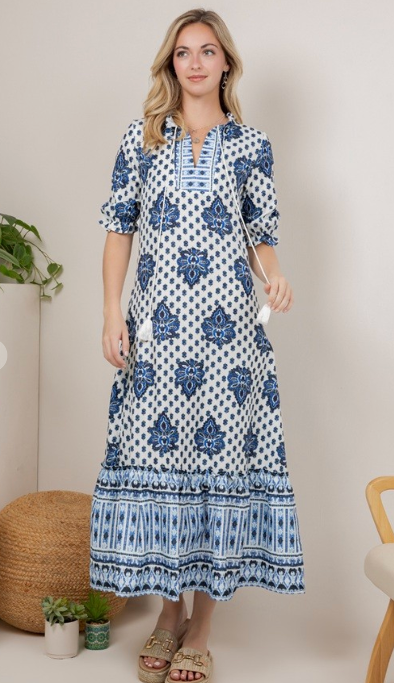 SU Boho Print Dress