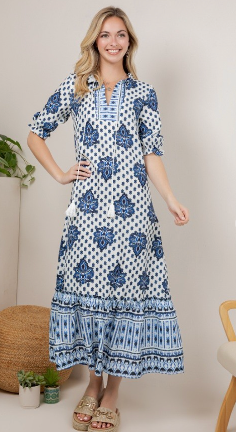 SU Boho Print Dress