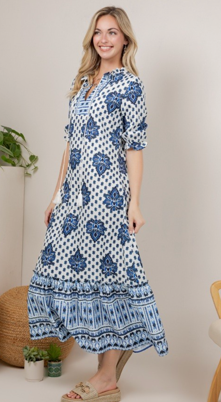 SU Boho Print Dress