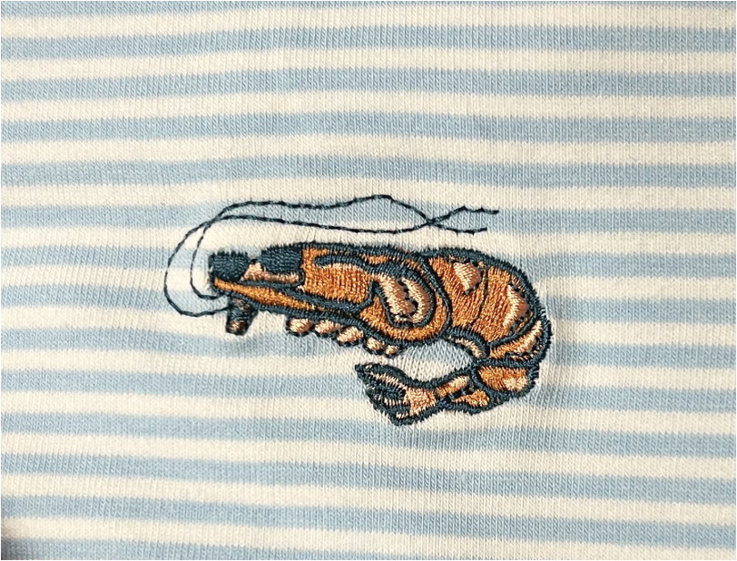 Pimp Shrimp Striped Polo