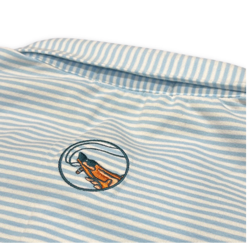 Pimp Shrimp Striped Polo