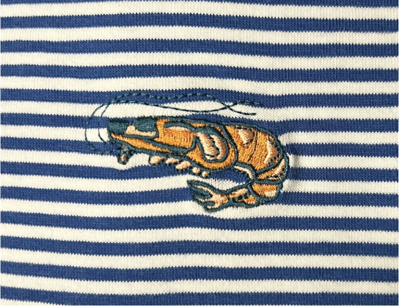 Pimp Shrimp Striped Polo