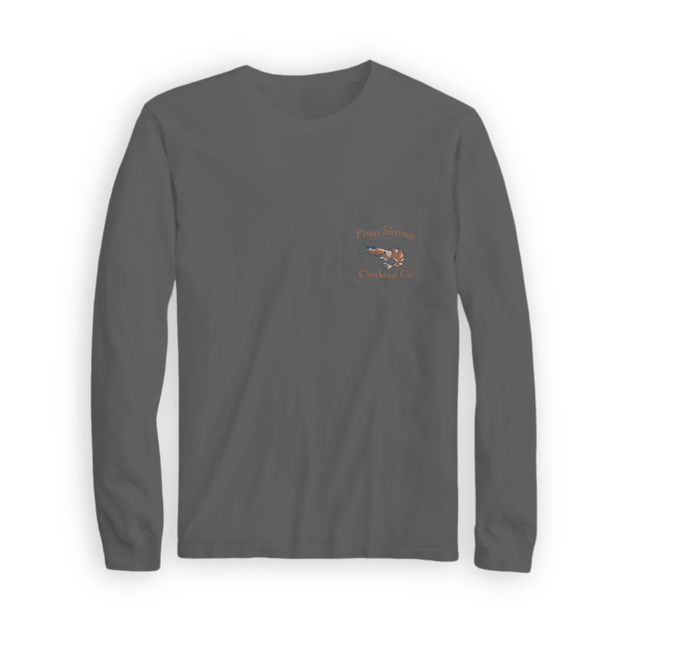 Pimp Shrimp Camo Back LS Tee