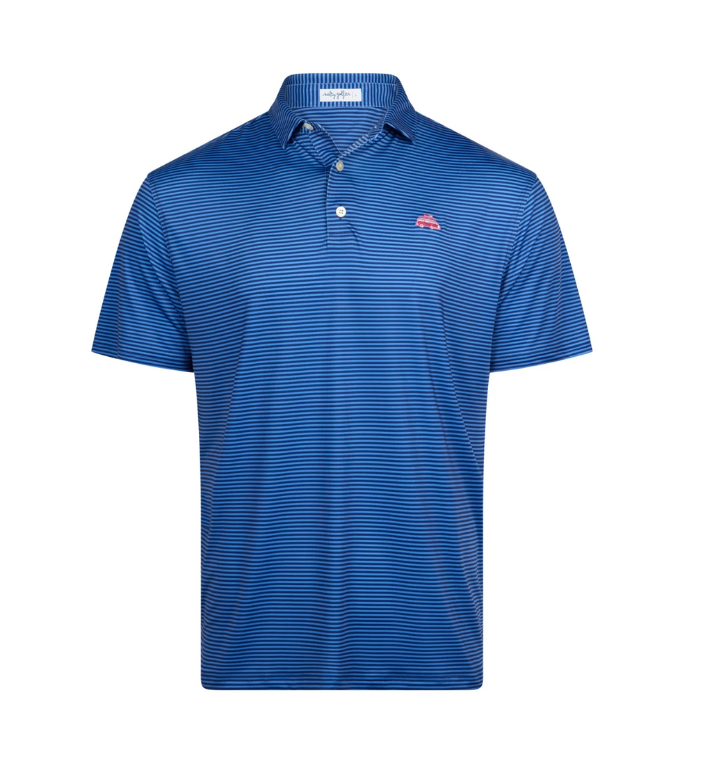 Salty Golfer Sunday Stripe Polo