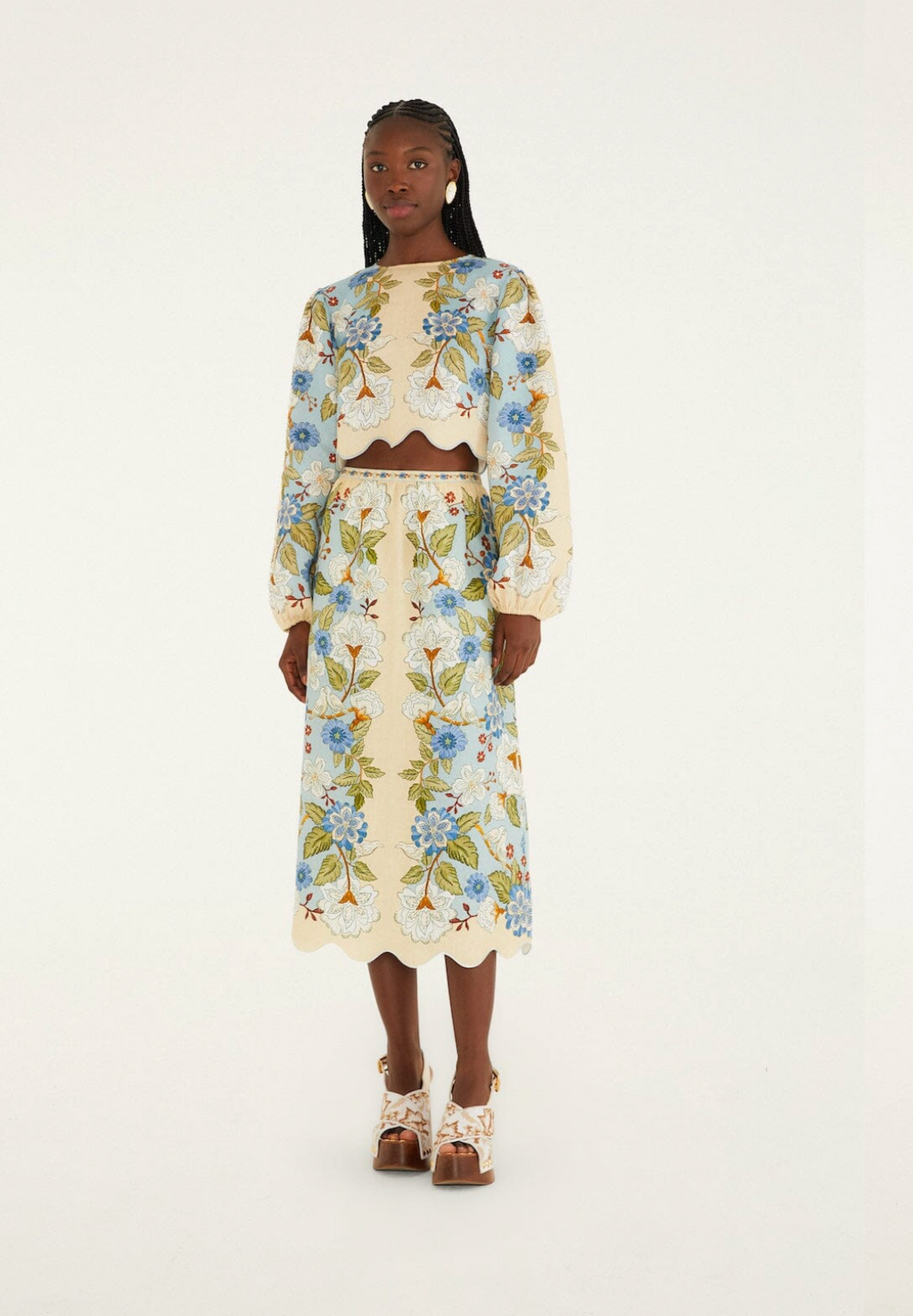 Farm Rio Garden Scarf Skirt