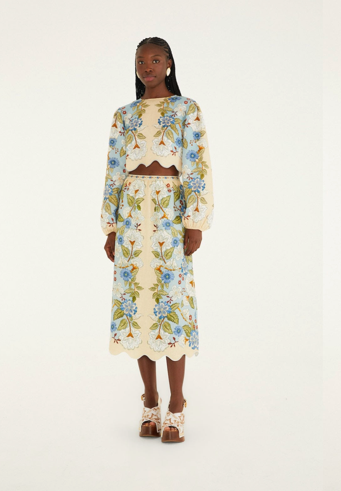 Farm Rio Garden Scarf Skirt