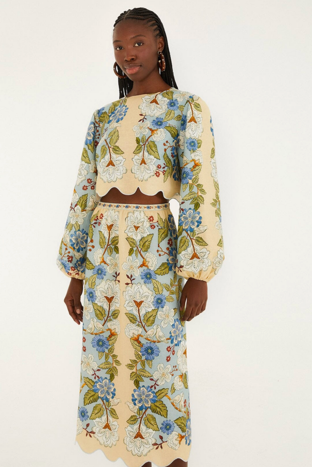 Farm Rio Garden Scarf Skirt