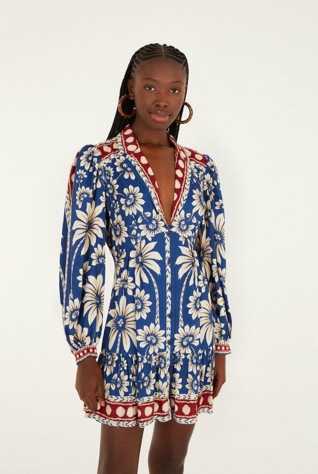 Farm Rio Luna Long Sleeve Dress