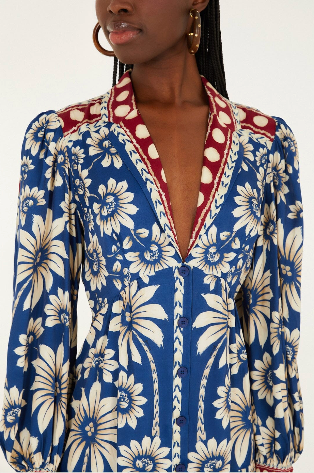 Farm Rio Luna Long Sleeve Dress