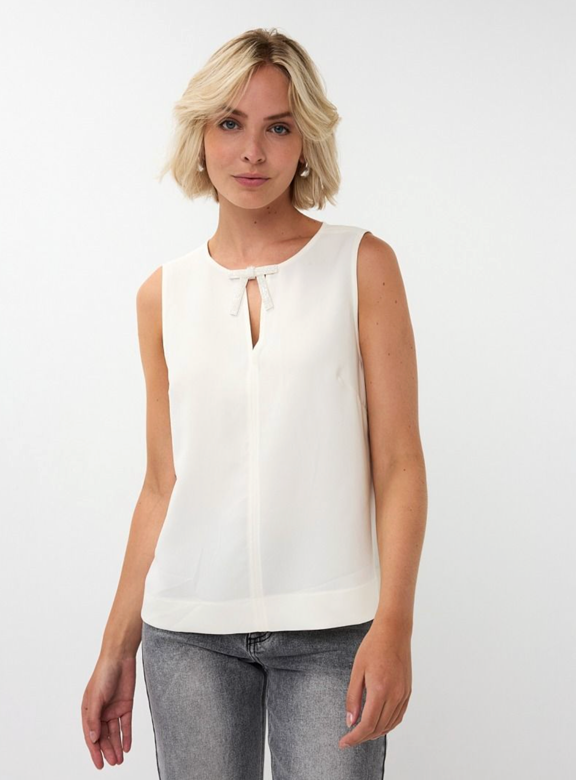 Esqualo Beaded Bow Top