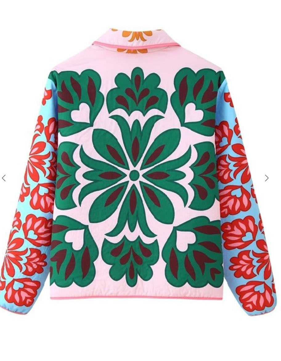 SU Printed Quilted Jacket