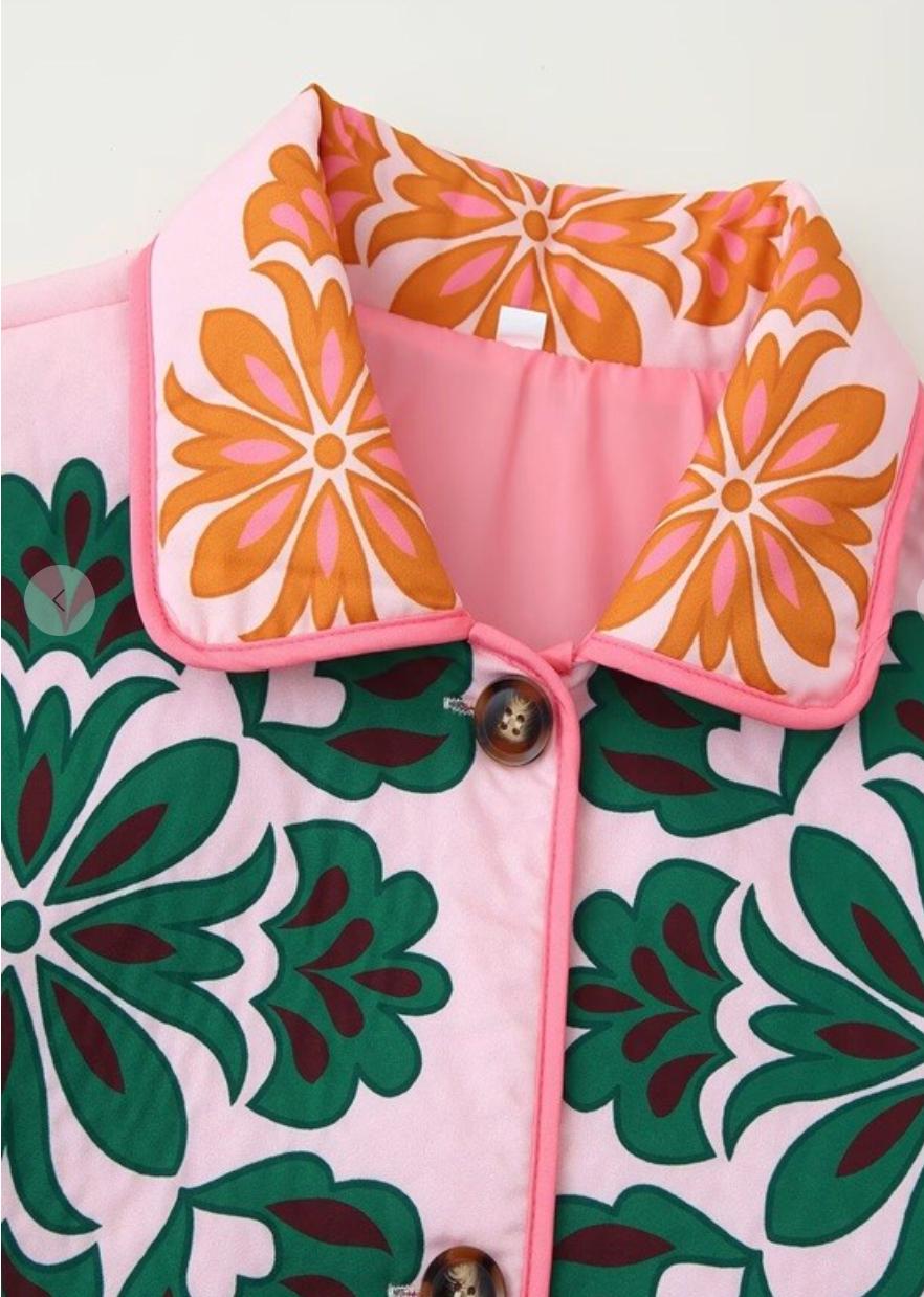 SU Printed Quilted Jacket