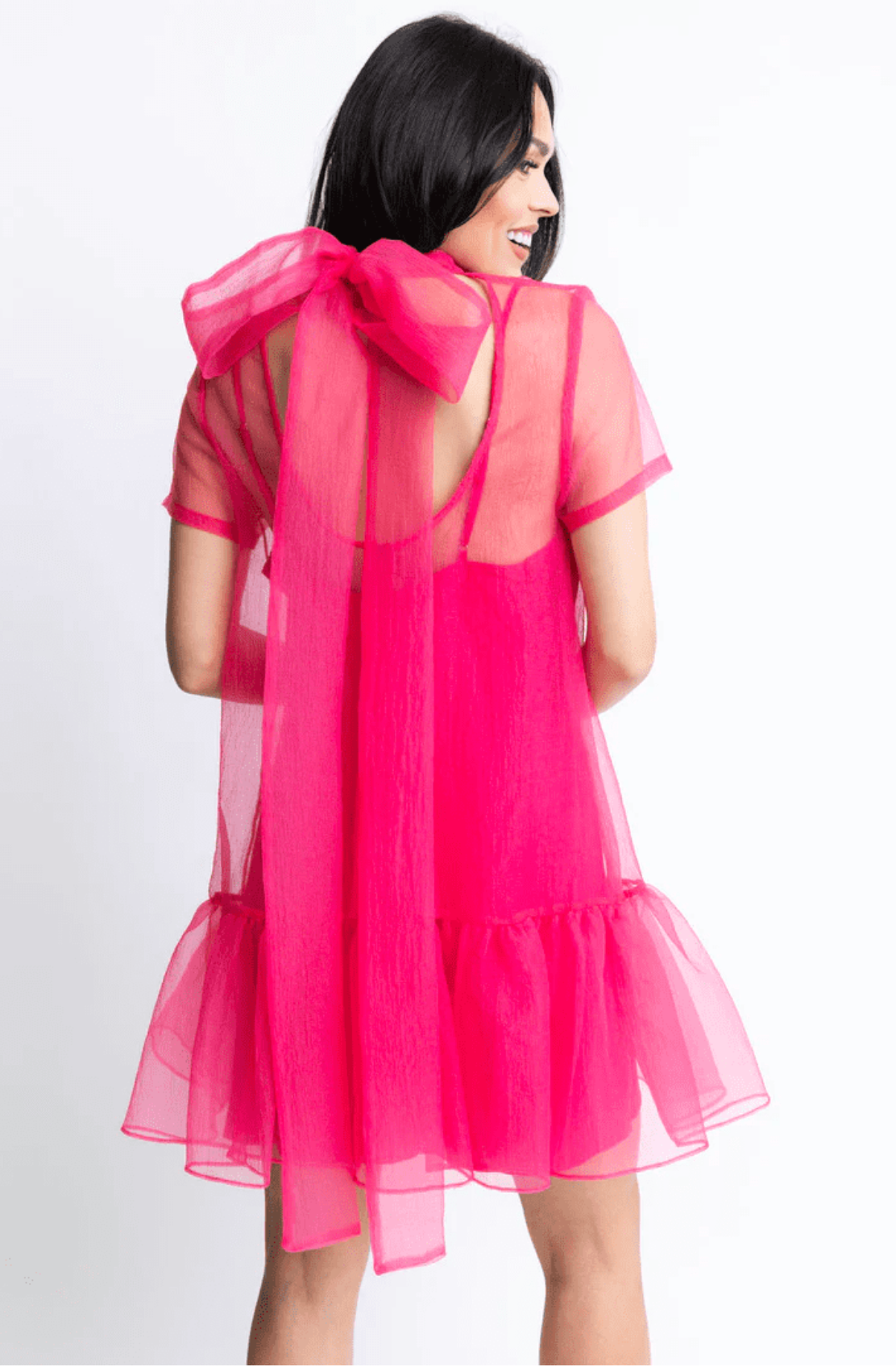 Karlie Organza Mock Bow Dress