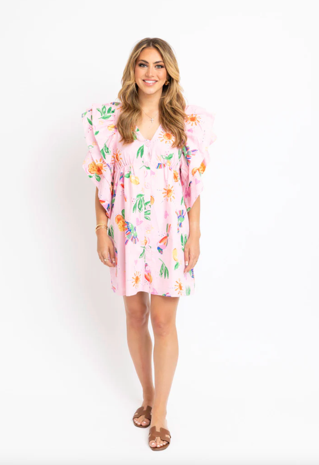 Karlie Toucan Fruit VNeck Dress