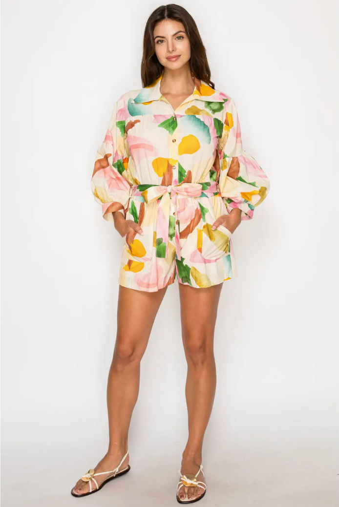 Meet Me Nympha Bloom Romper