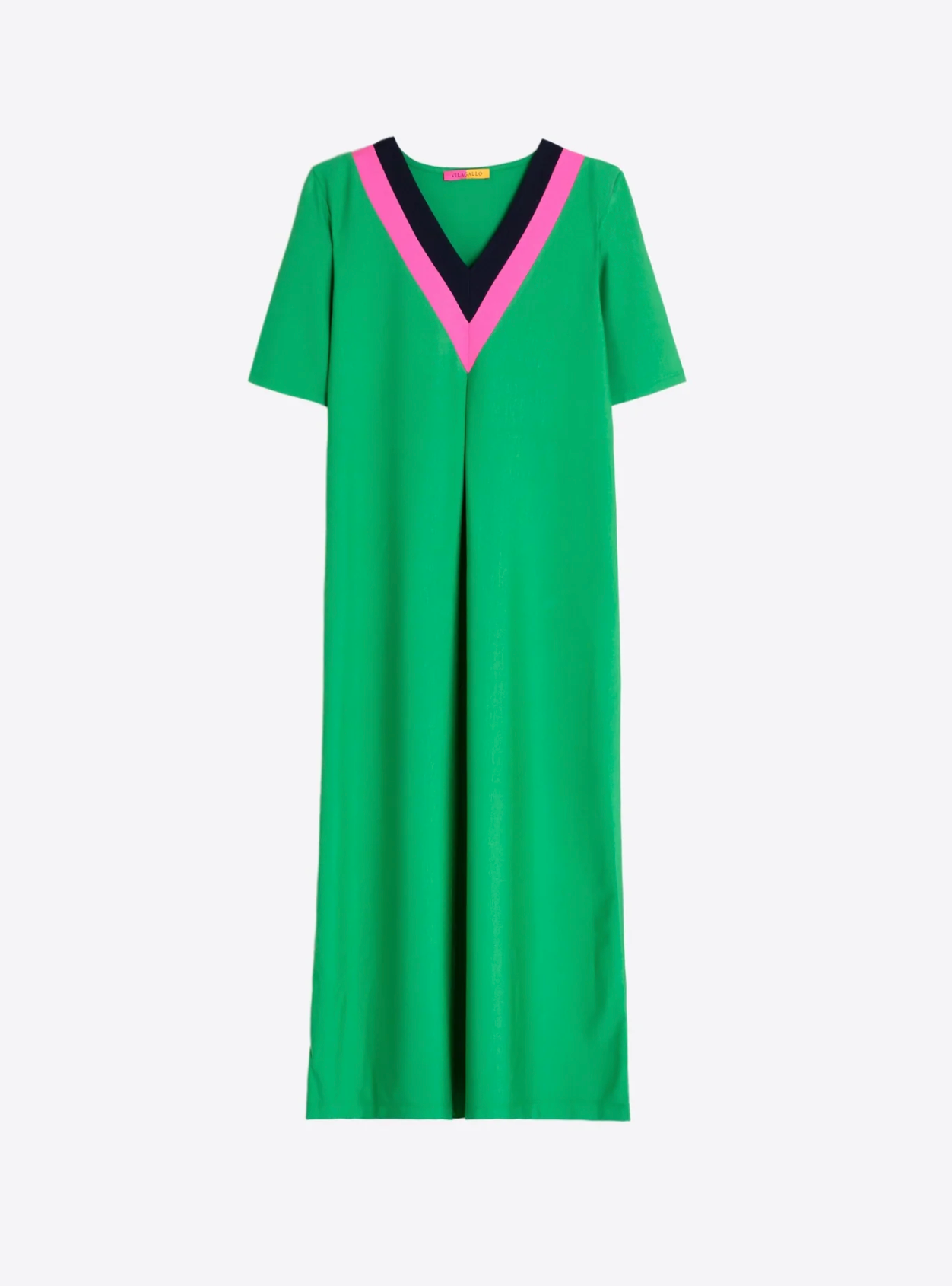 Vilagallo Green Knit Midi Dress