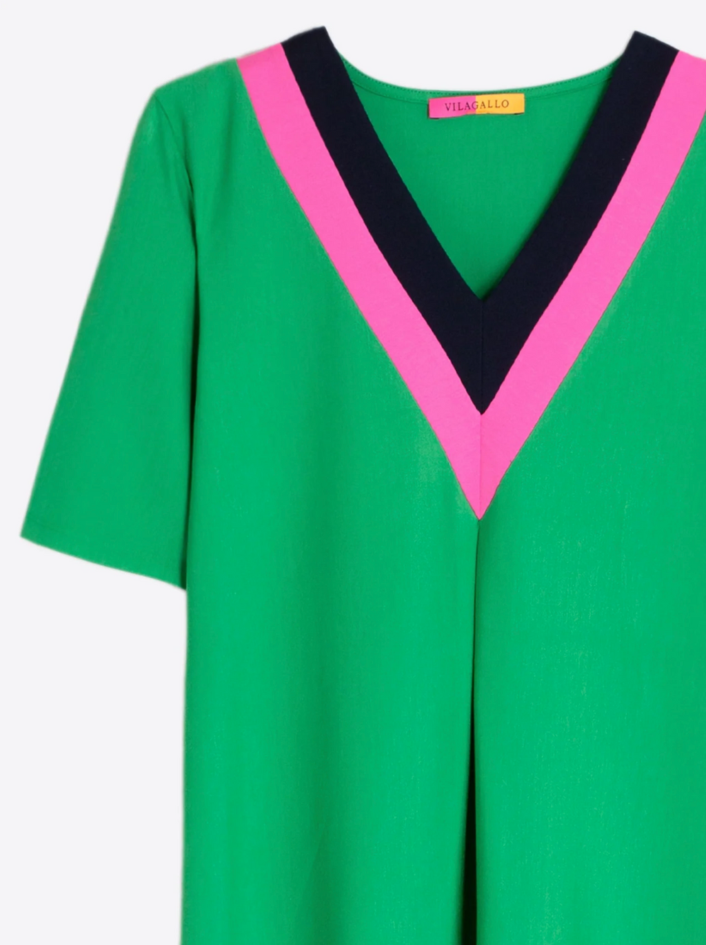 Vilagallo Green Knit Midi Dress