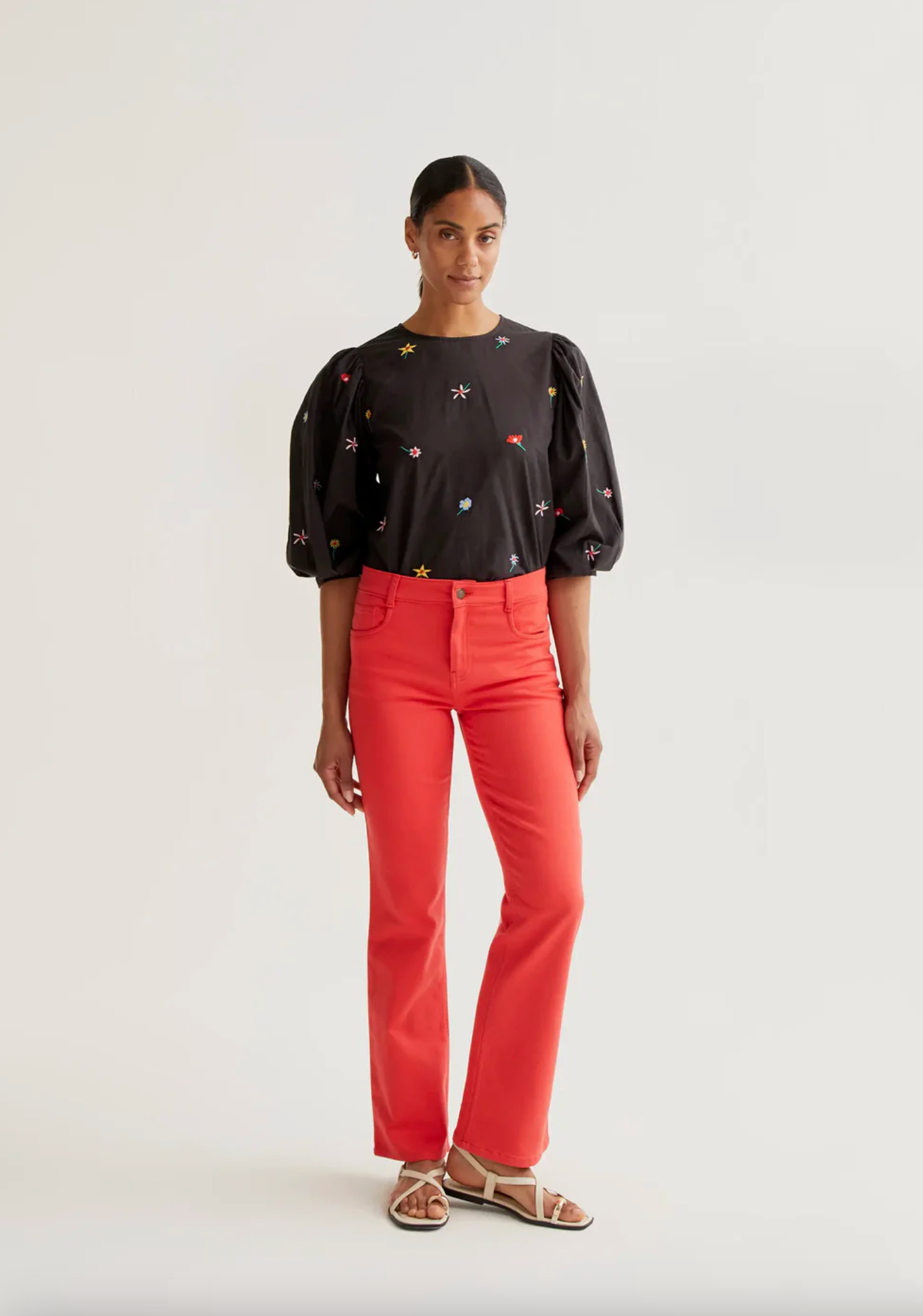 Compania Floral Embroidered Top