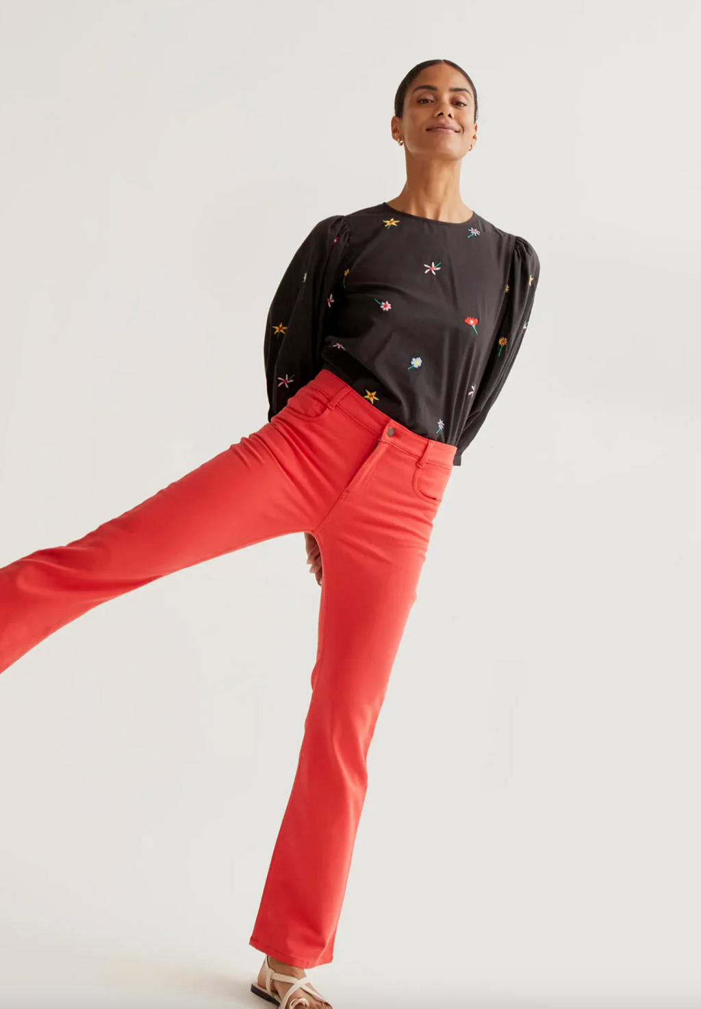 Compania Floral Embroidered Top