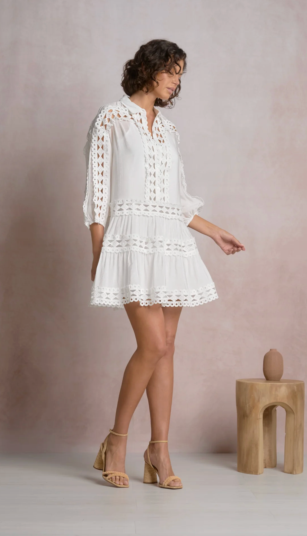 Elan Cutout Collared Dress