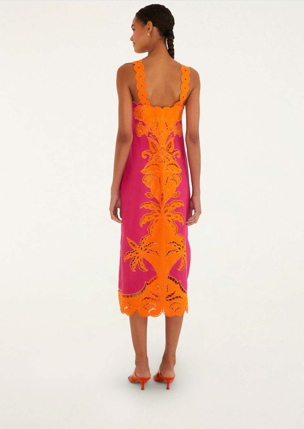 Farm Rio Cutwork Slvlss Midi