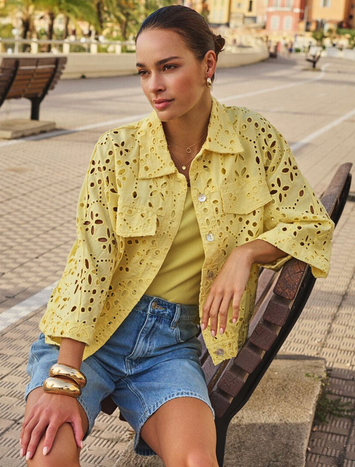 Esqualo Embroidered Lemon Jacket