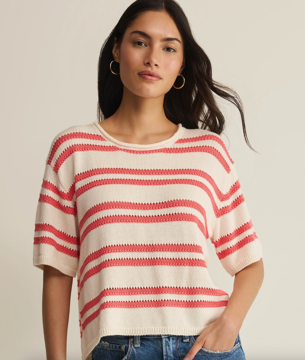 Z Supply Prado Stripe Sweater Tee