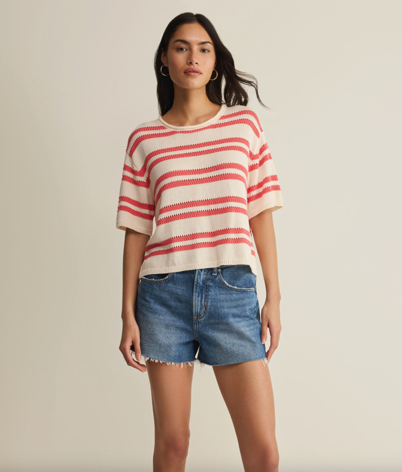 Z Supply Prado Stripe Sweater Tee