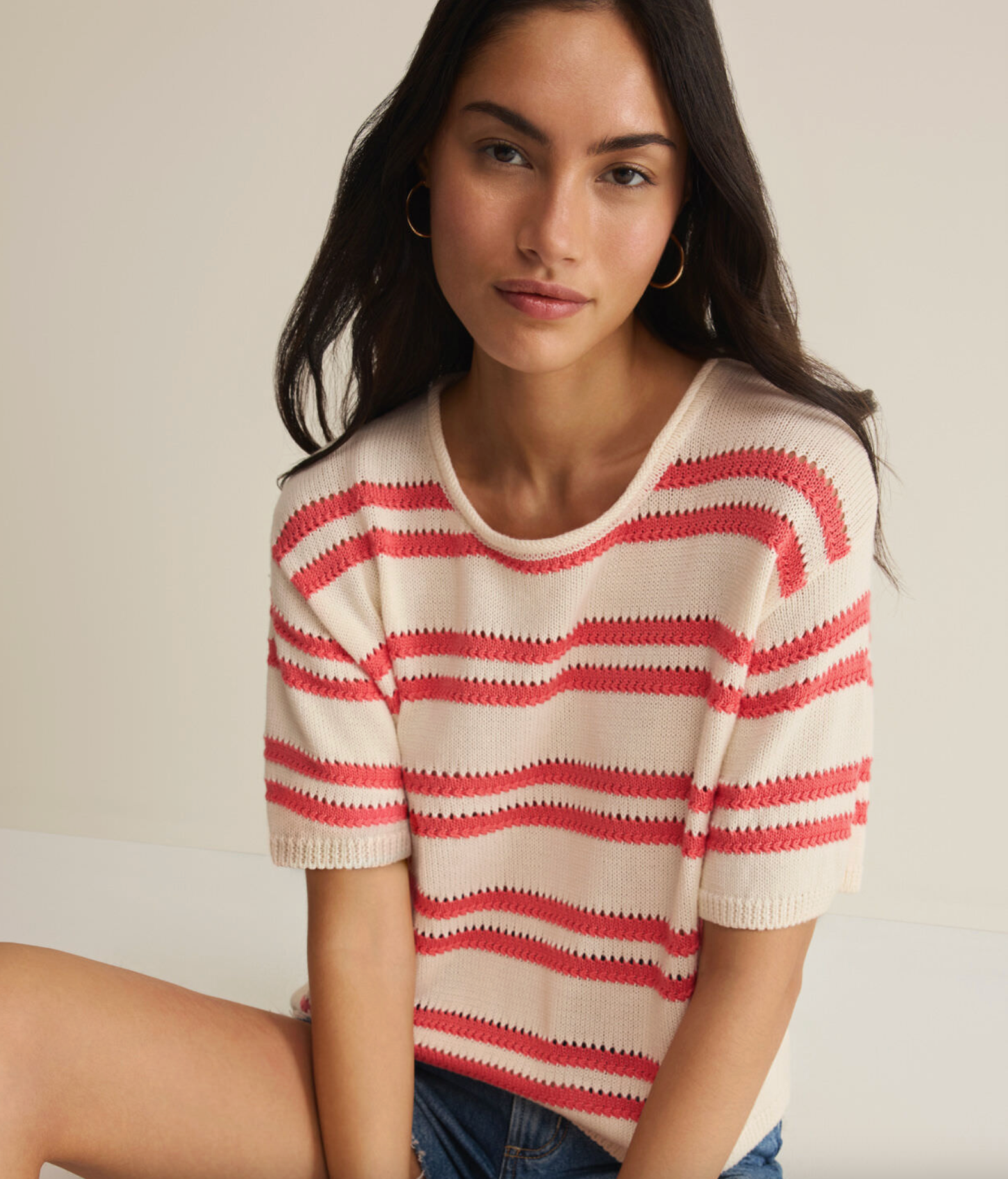 Z Supply Prado Stripe Sweater Tee