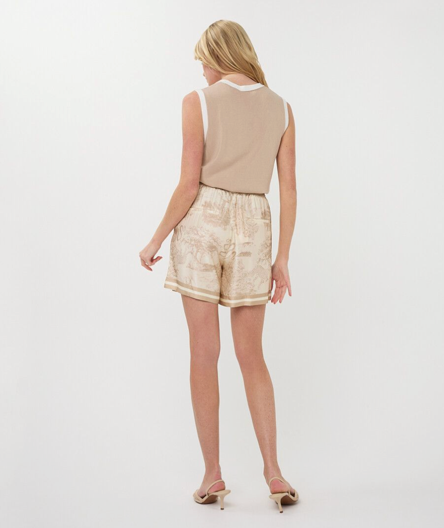 Esqualo Contrast Rib Knit Tank