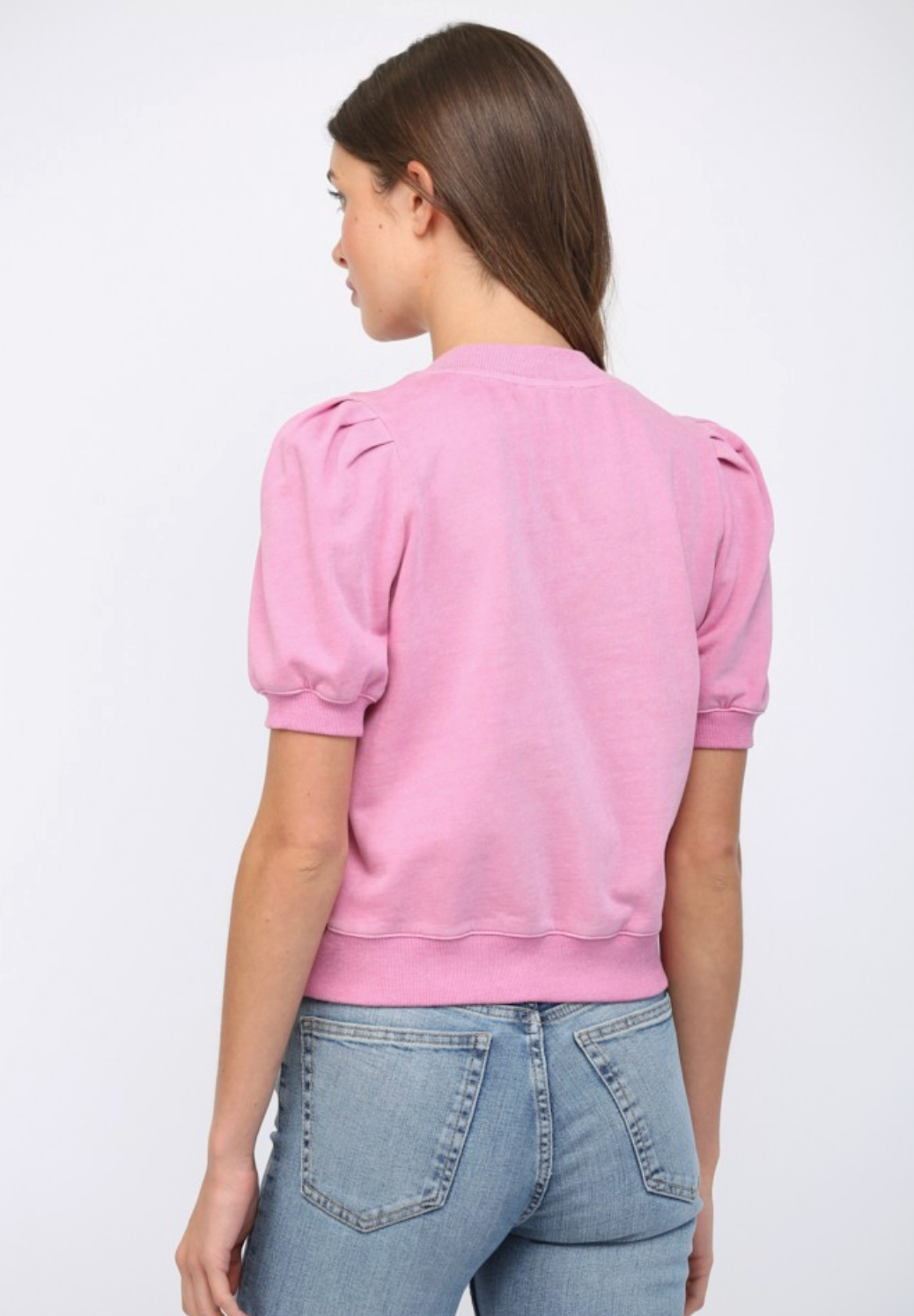 FT Bubble Slv Crewneck Top