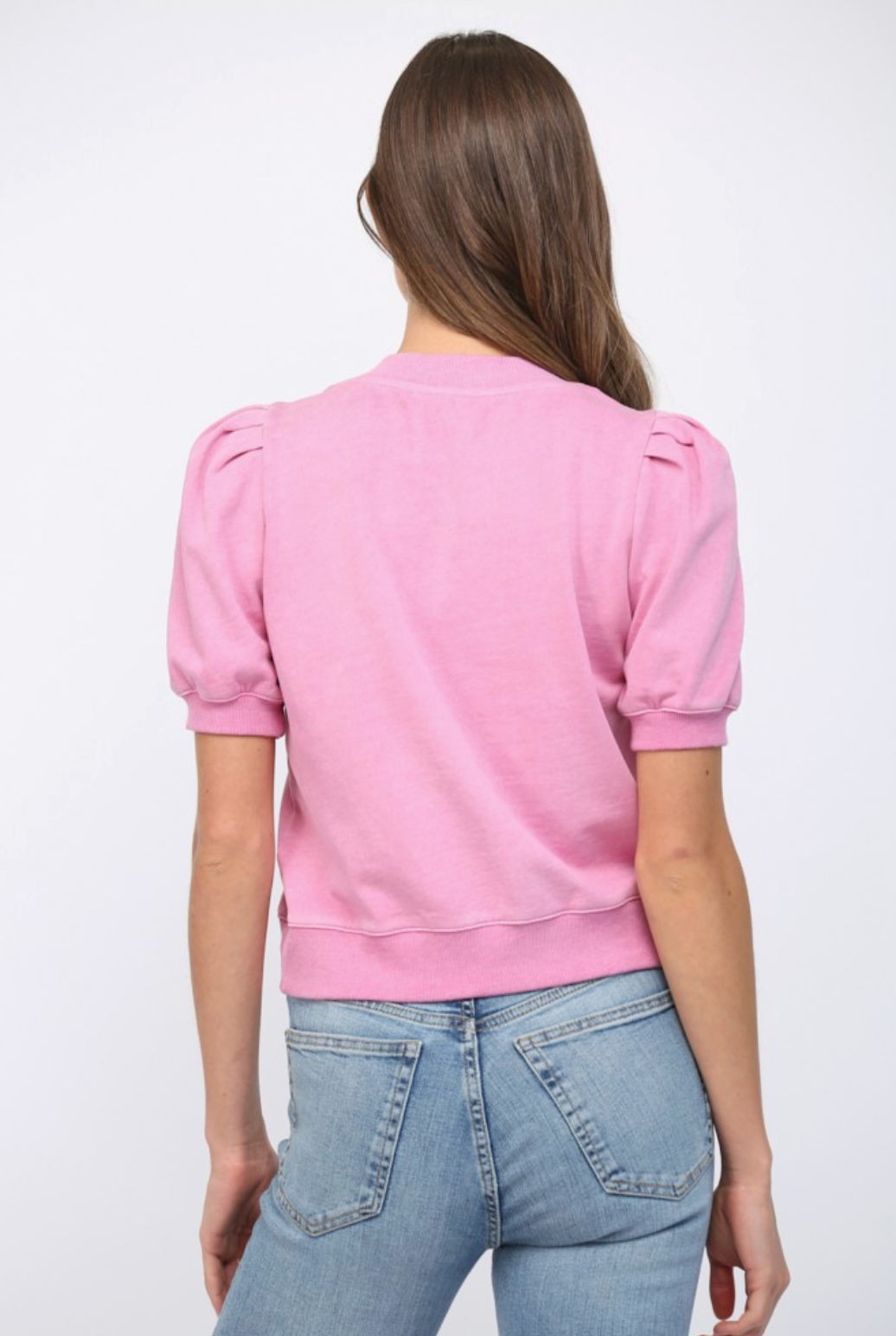 FT Bubble Slv Crewneck Top