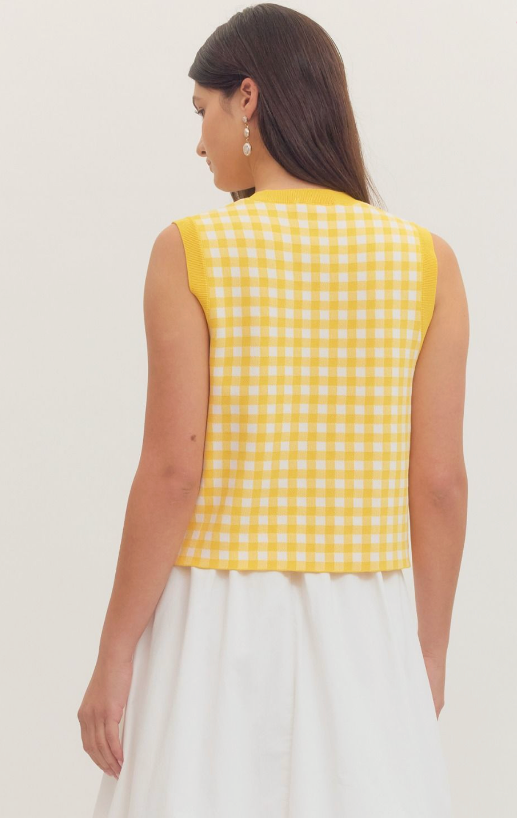 ETO Plaid Button Vest