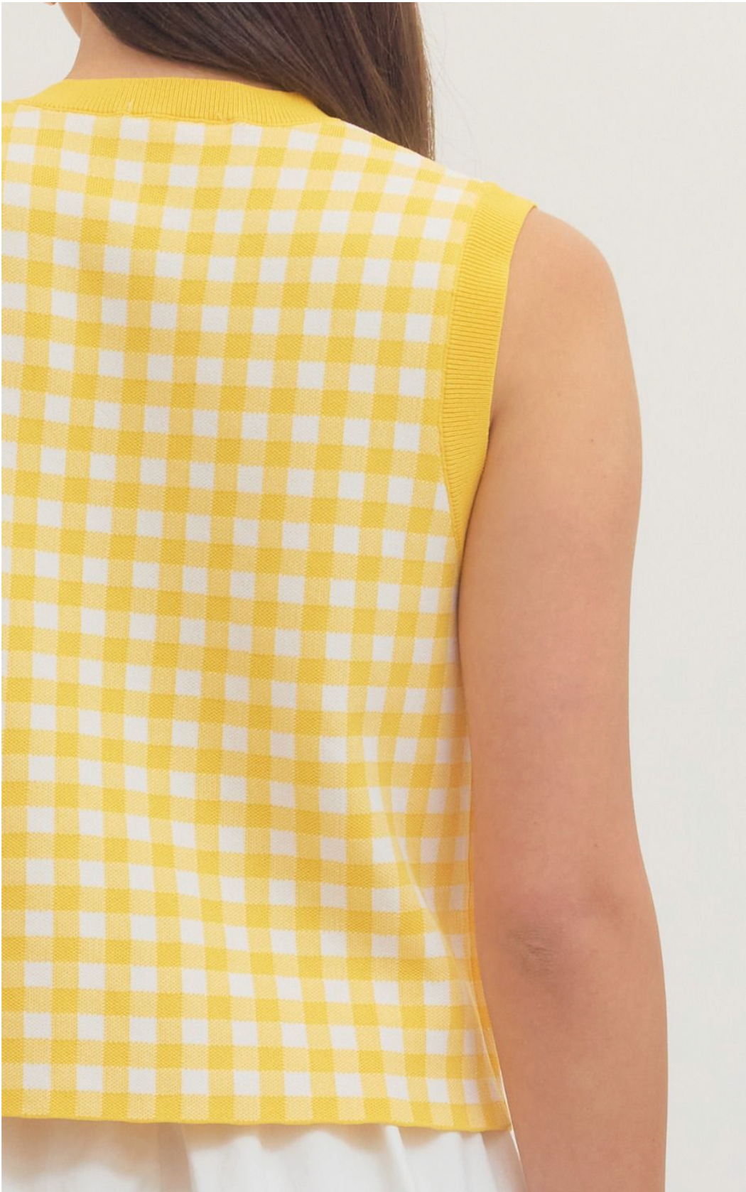 ETO Plaid Button Vest