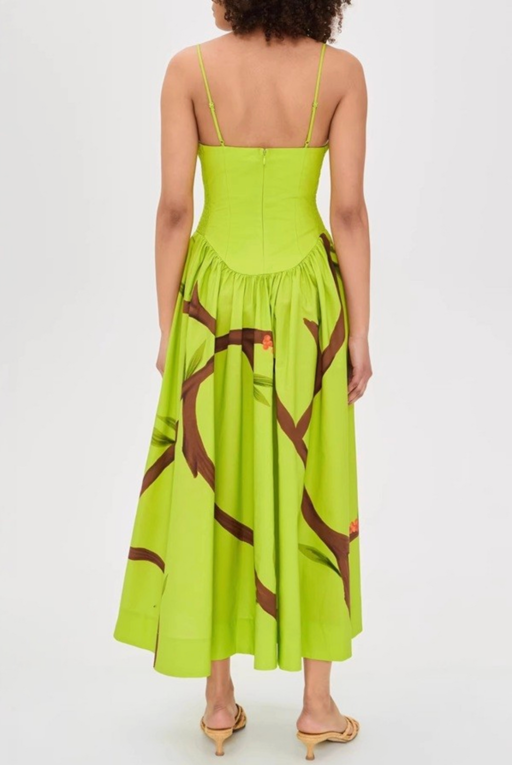 SU Drop Waist Bird Midi