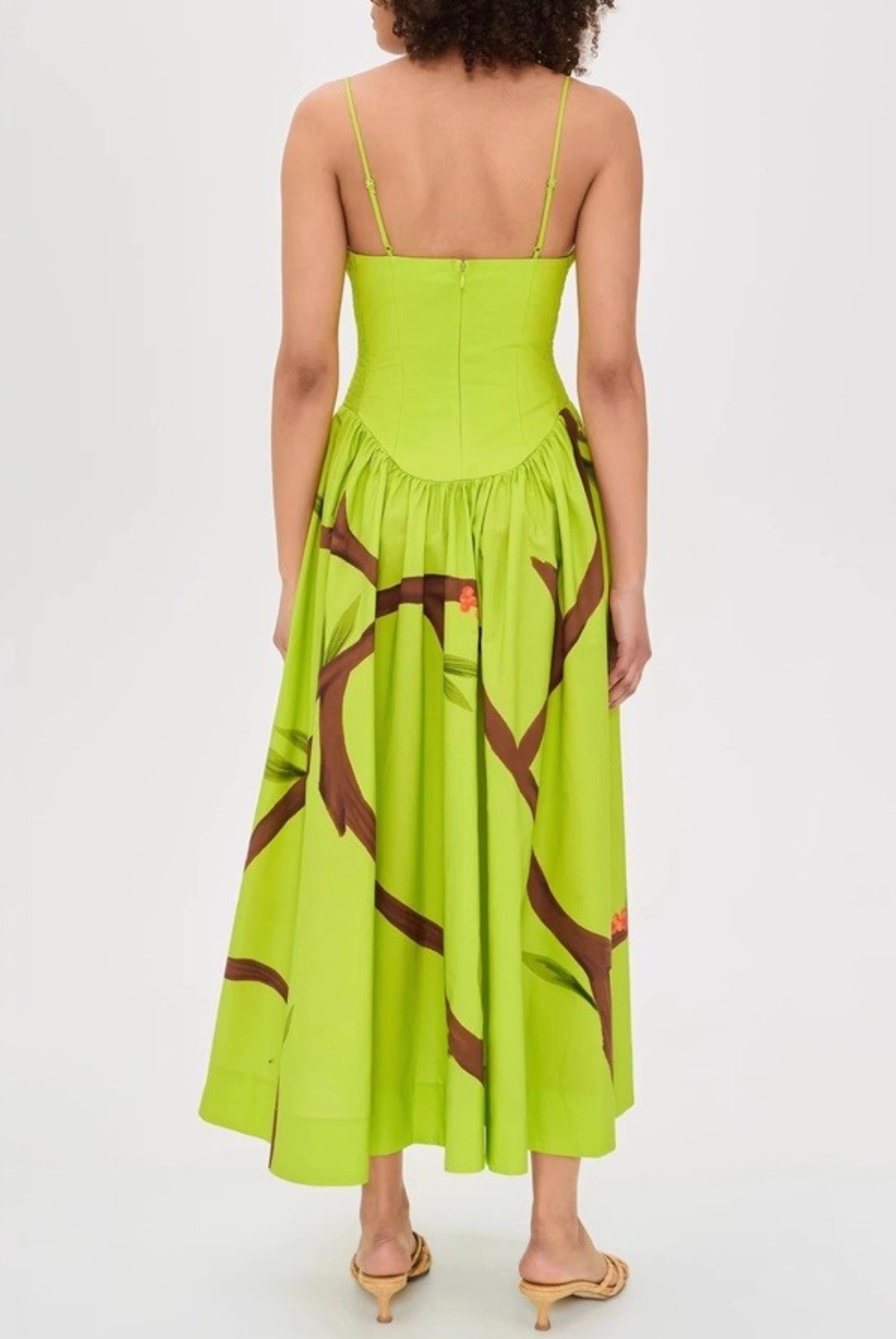 SU Drop Waist Bird Midi