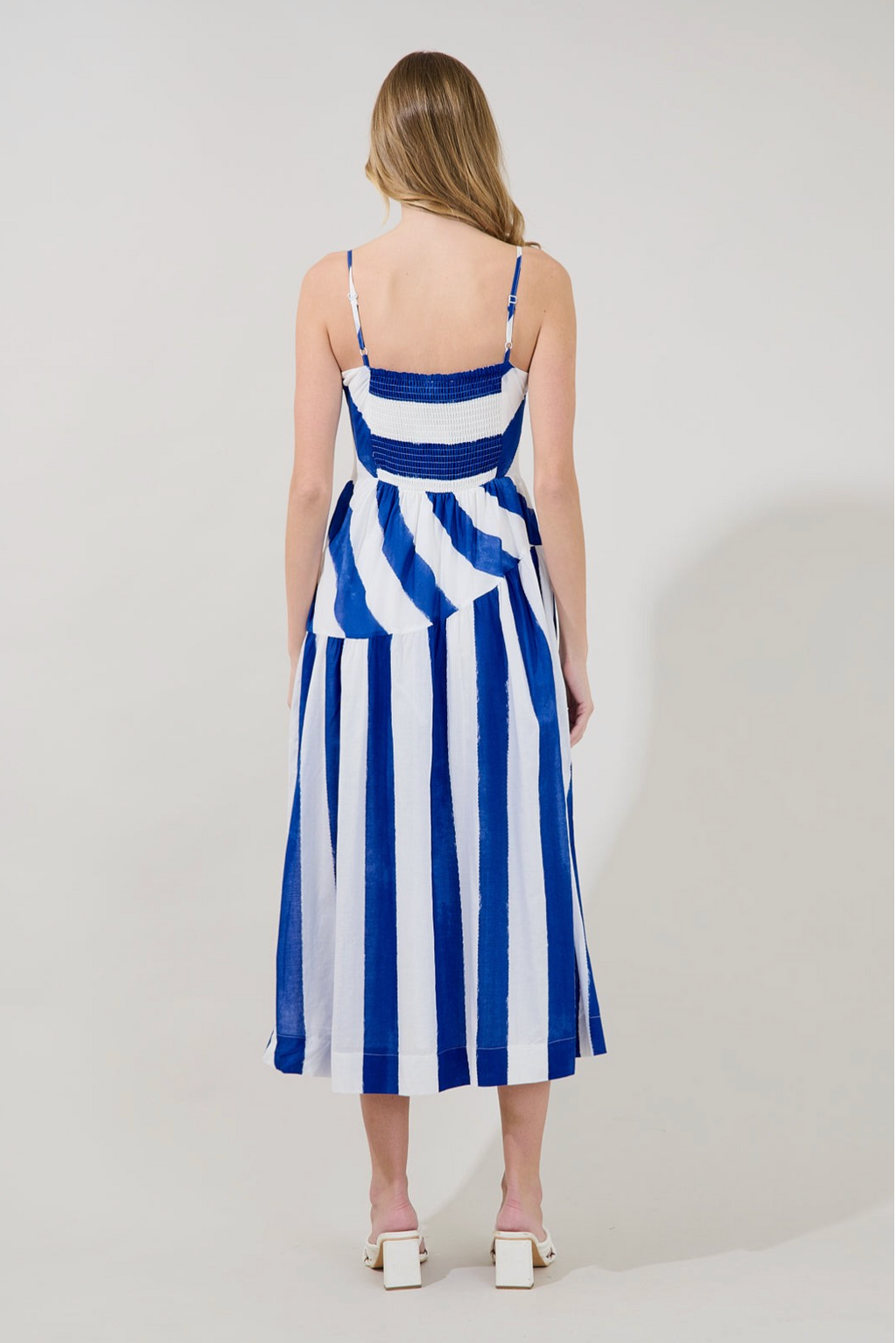 SL Daira Asymmetrical Stripe Midi