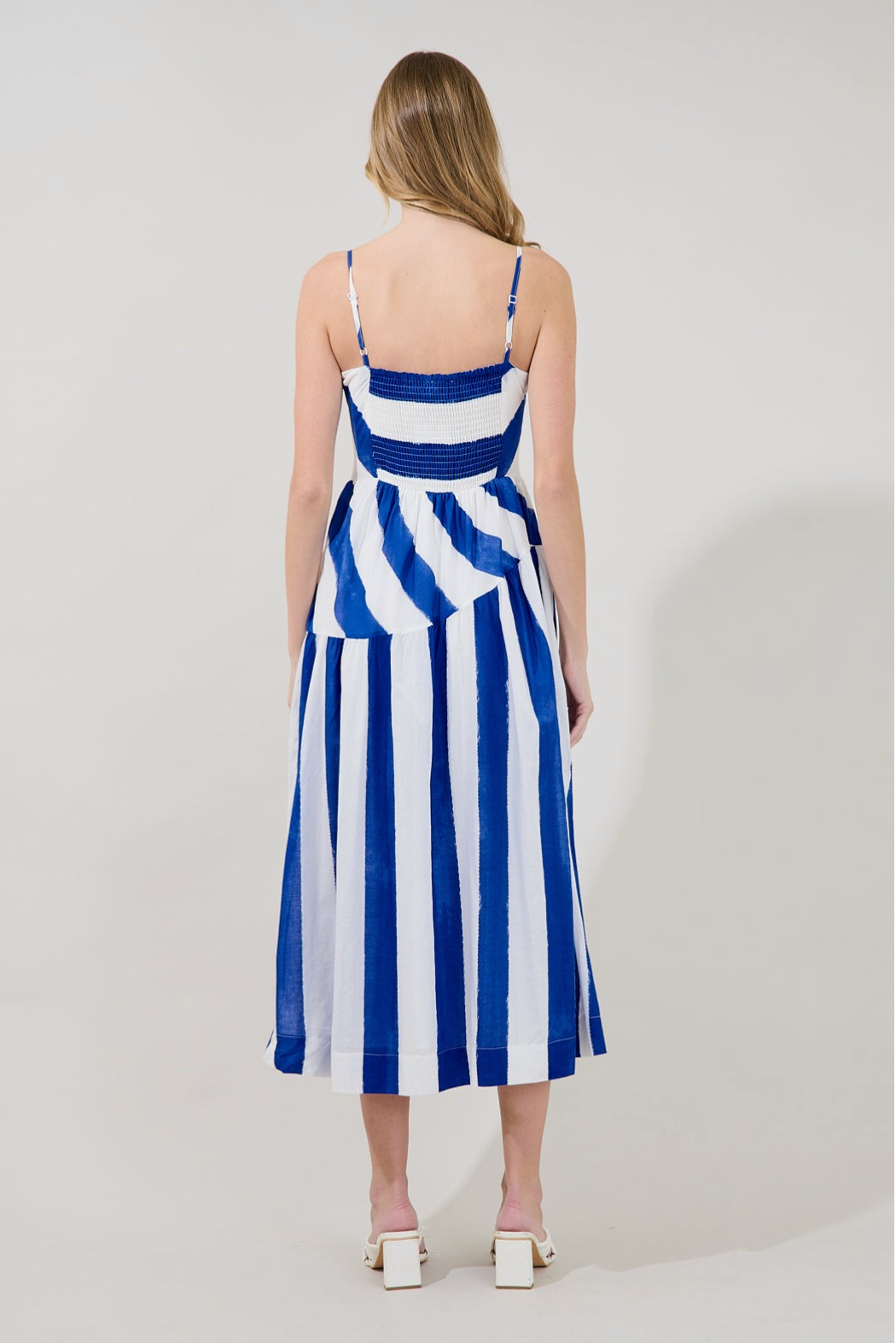 SL Daira Asymmetrical Stripe Midi