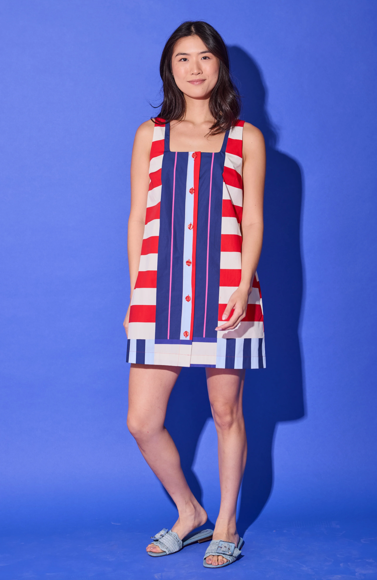 Alden Adair Bryson Dress- Martime